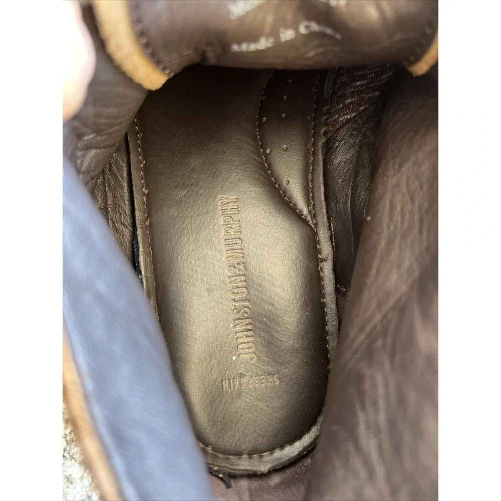 Johnston Murphy Men's Brown Sheepskin Suede Leather Shoes 25-0640 13M E11